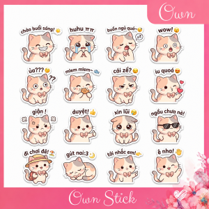sticker mèo cảm xúc ok